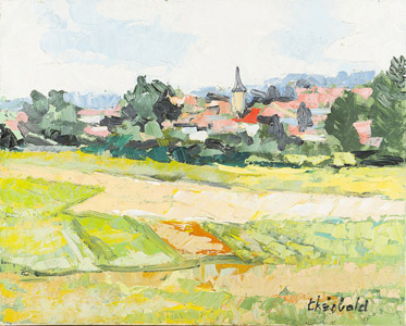 Village à travers champs