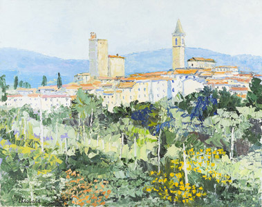 Village au-dessus des vignes