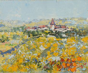 Petit village dans les champs